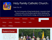 Tablet Screenshot of holyfamilycatholicchurchdalecity.org